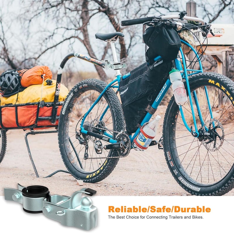 NICEDACK Trailer Hitch for Bicycle, Cargo Trailer Coupling, Durable Steel Material, Suitable for Ordinary Bicycle Seat Post, for Grocery/Camping Transportation - Image 5